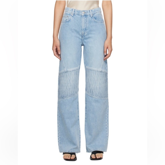 Mariah Wide Leg Racer Jean In Coast Highway Grlfrnd Color: Coast Highway - Picture 7 of 16